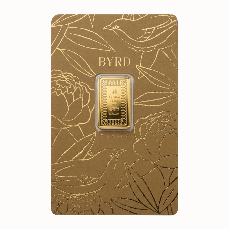 Plume, 2.5 Gram Gold Bar